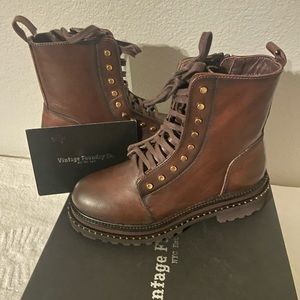 Vintage Foundry Co. Brown Leather Boots